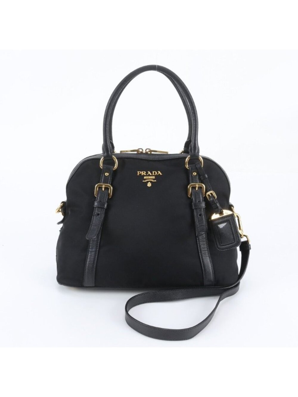 Prada Tessuto Nylon Leather 2-Way Shoulder Bag Crossbody Hand